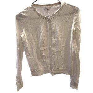 GAP White Cardigan (10% Silk) (Size XXS)